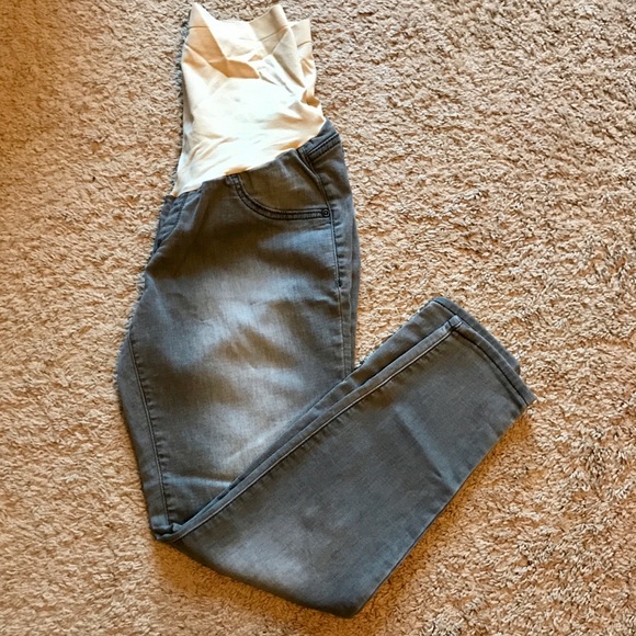 a:glow Pants - Grey Maternity Jeggings